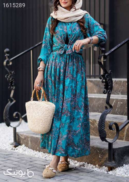 شومیز دامن  آبی 04 2025