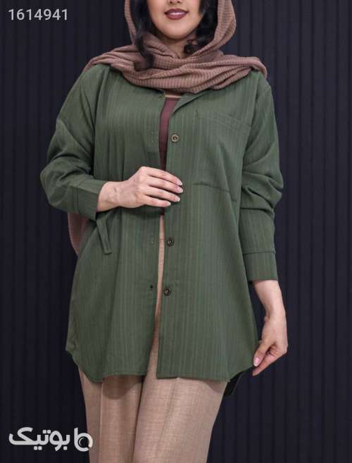 شومیز مانتویی  سبز 04 2025