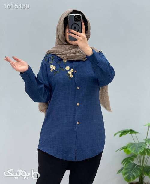 شومیز مانتویی  مشکی 04 2025
