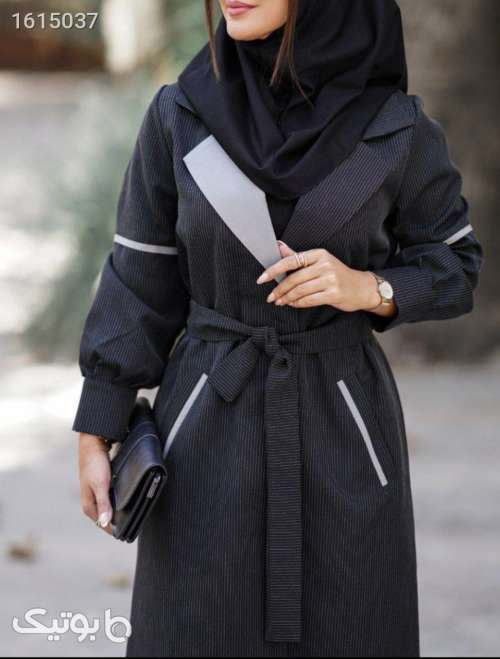 مانتو دانشجویی اداری  مشکی 04 2025