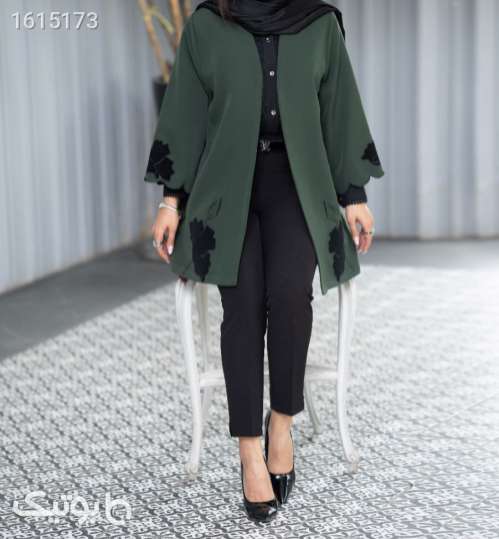 مانتو مجلسی عیدانه  سبز 04 2025