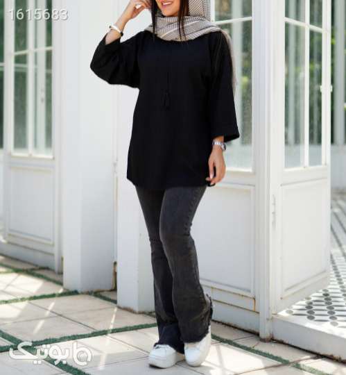 مانتوشومیزی خنک دخترونه مشکی 04 2025