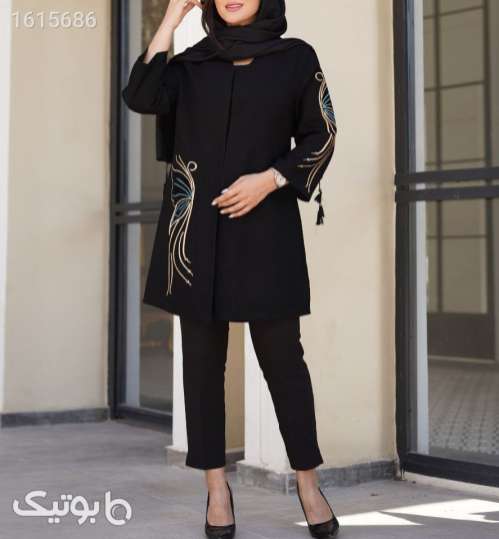 مانتومجلسی جذاب دخترونه مشکی 04 2025