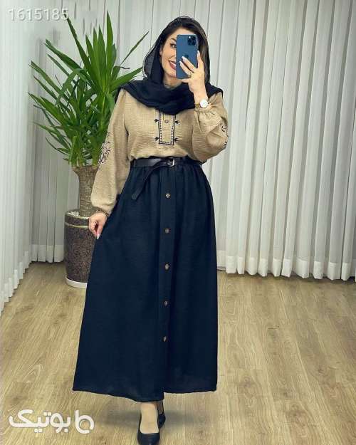 ست شومیز دامن پرطرفدار  آبی 04 2025