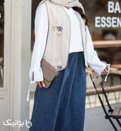ست جذاب شومیزدامن وژیله سبز 04 2025