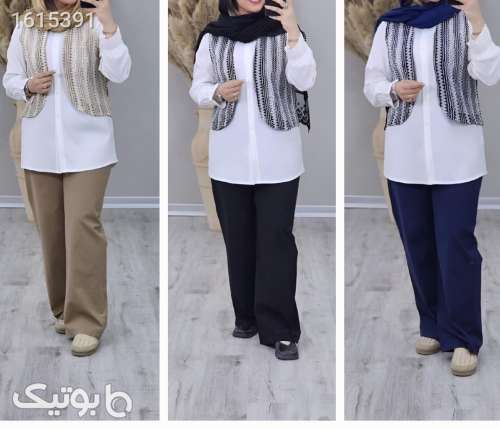 ست جذاب شومیزشلواروست دخترونه آبی 04 2025