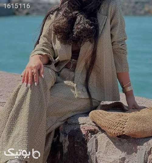 ست مانتوشلوارشیک وخفن سبز 04 2025