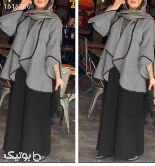 مانتوشلواردخترونه شیک نقره ای 04 2025