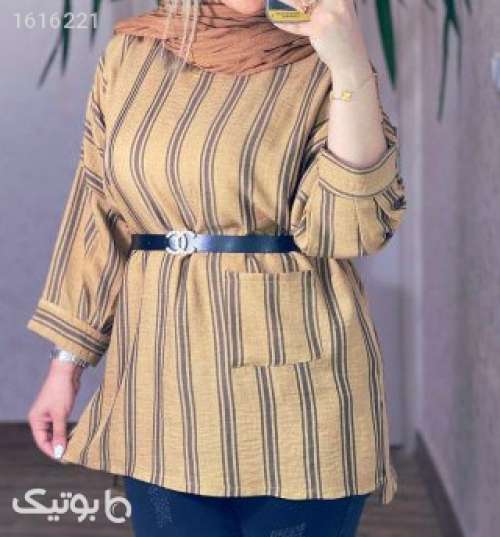 تونیک راه راه شیک وزیبا سبز 04 2025