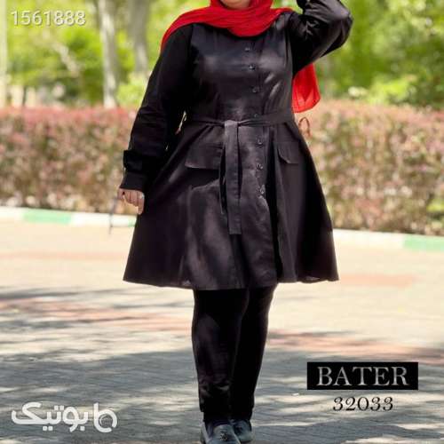 مانتو عروسکی تابستانه - سایز 50 تا 60 مشکی 02 2024