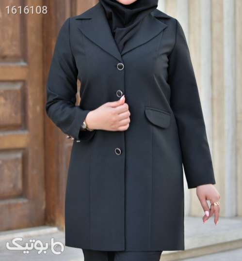 ست مانتو شلوار اداری  مشکی 04 2025