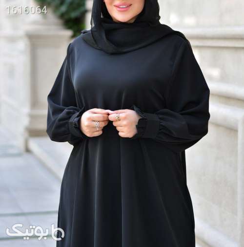 مانتو عبایی مشکی مشکی 04 2025