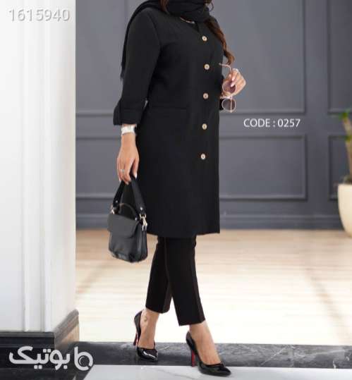 مانتواداری شیک‌وزیبا مشکی 04 2025