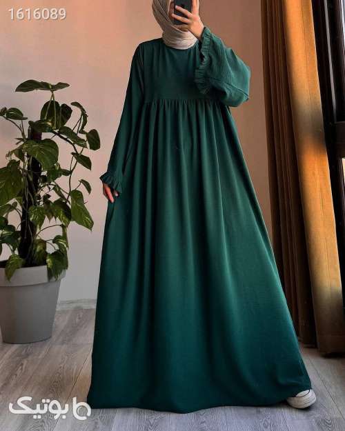 پیراهن بلند پوشیده تابستانه  سبز 04 2025