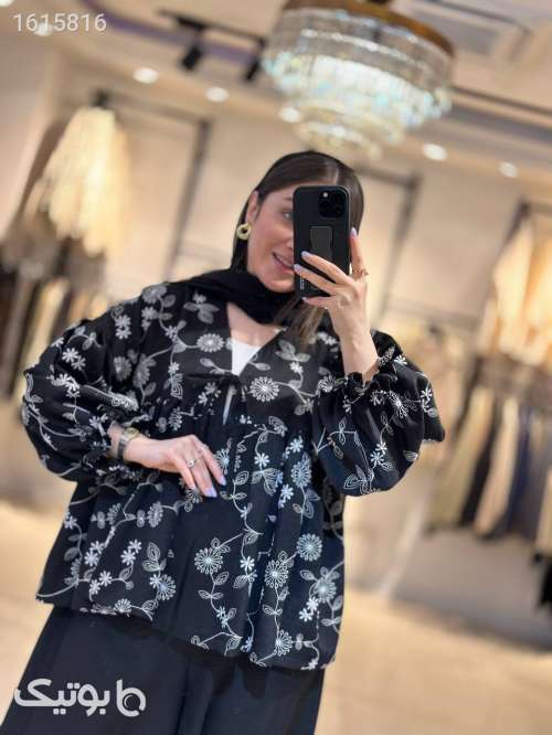 شومیز شلوار مجلسی  مشکی 04 2025