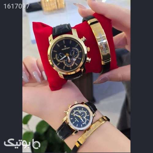  ست زنانه و مردانه ساعت و دستبند  مشکی 04 2025