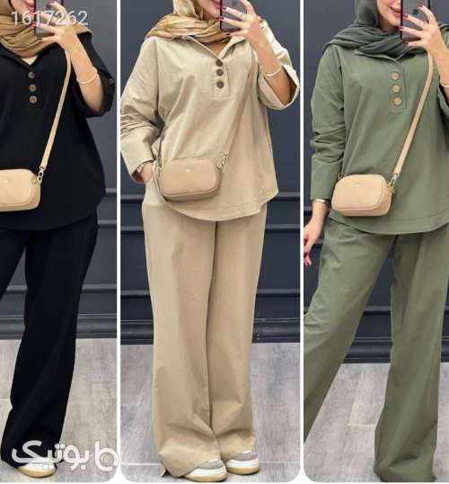 ست تونیک شلوارشیک وخنک سبز 04 2025