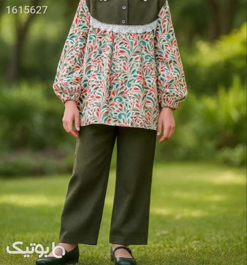 شومیز شلوار فلور سفید 04 2025