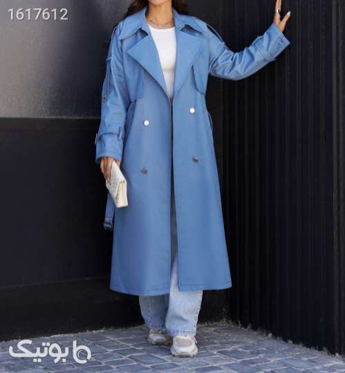 ترنچ کت جذاب وشیک آبی 04 2025