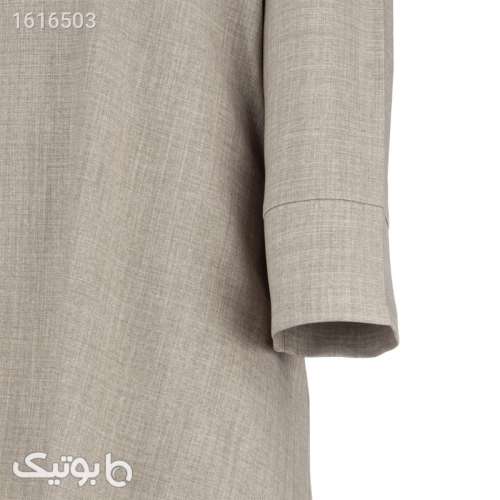 مانتو زنانه السانا مدل کانیلان کد 223803 رنگ طوسی کرم 04 2025