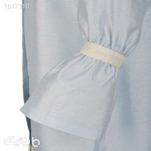 مانتو زنانه مدل 100052524 چین دار رنگ آبی نقره ای 04 2025