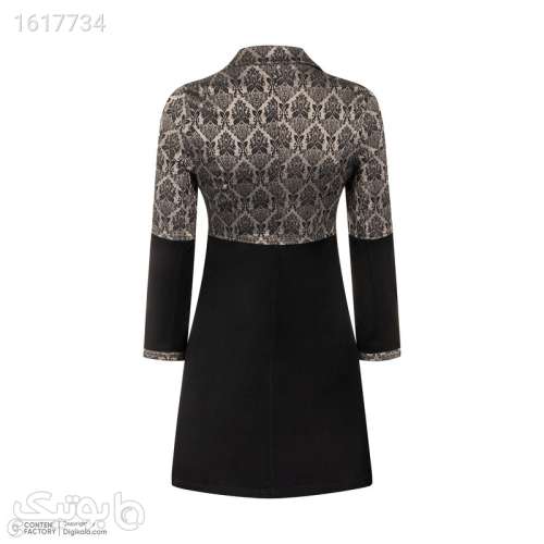 مانتو زنانه مدل ژاکارد مشکی 04 2025