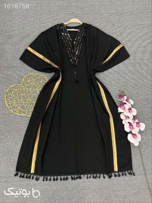 مانتو عبایی  مشکی 04 2025