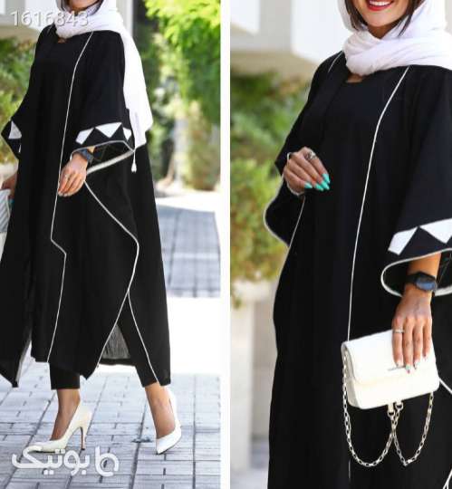 مانتو عبایی خفن  مشکی 04 2025