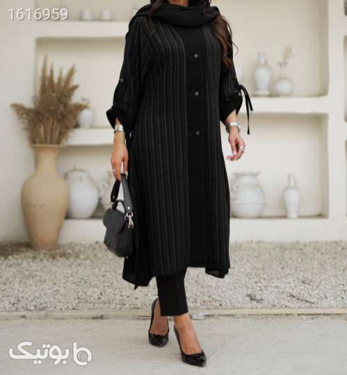 مانتو فوق العاده شیک  مشکی 04 2025