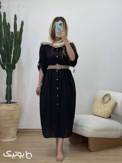 کفتان مانتویی شیک وخنک مشکی 04 2025