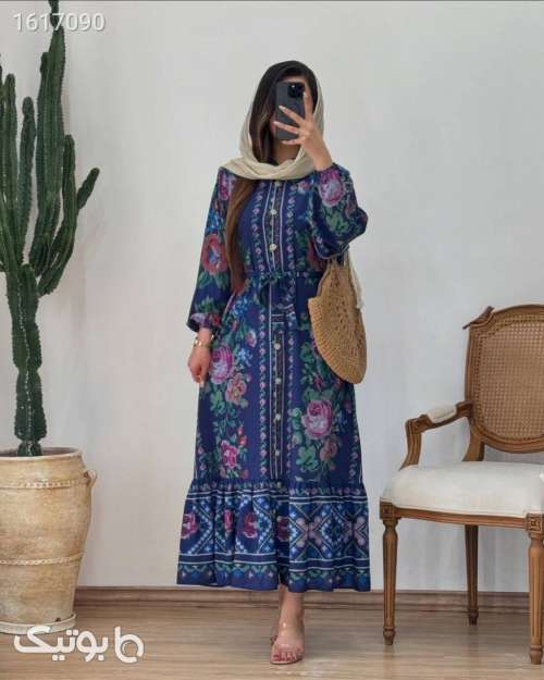 پیراهن تابستونی پرطرفدار  سورمه ای 04 2025