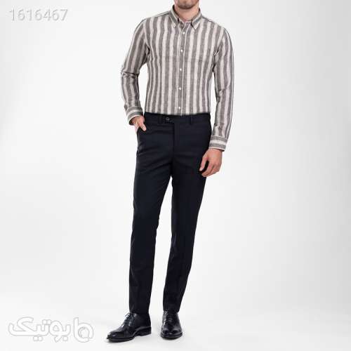 پیراهن آستین بلند مردانه ام کی مدل 1901 نقره ای 04 2025