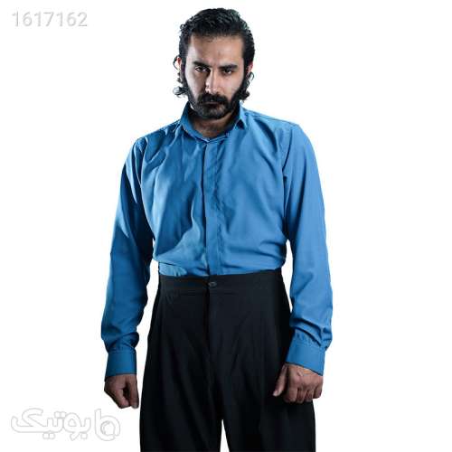پیراهن آستین بلند مردانه مدل جگوار کد 01 آبی 04 2025