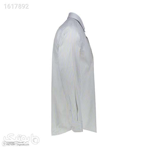 پیراهن آستین بلند یقه برگردان مردانه پیر کاردین مدل 90210257 رنگ آبی نقره ای 04 2025