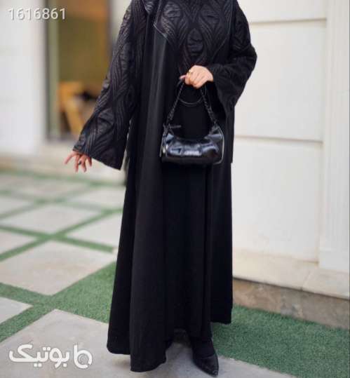 مانتو عبایی تنخور عالی  مشکی 04 2025