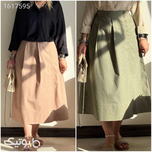 ست جذاب شومیزدامن شیک وخفن سبز 04 2025