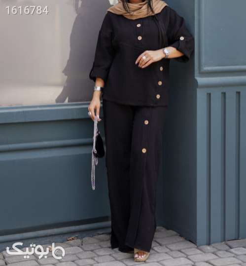 شومیز شلوار جذابمون  مشکی 04 2025