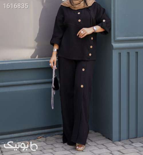 شومیز شلوار جذابمون  مشکی 04 2025