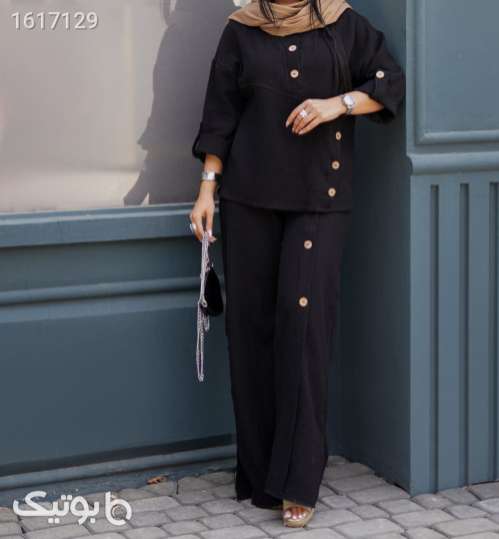 شومیزشلوارشیک وخنک مشکی 04 2025