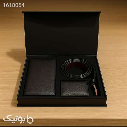 ست مردانه چرم طبیعی گاوی مشکی 04 2025