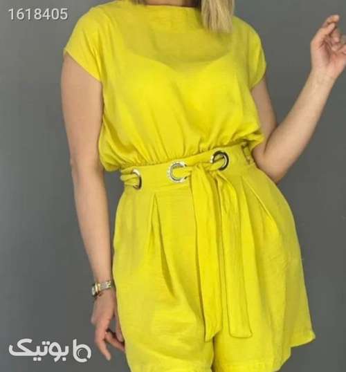 ست تاپ شلوارک اسکودا خنک  زرد 04 2025