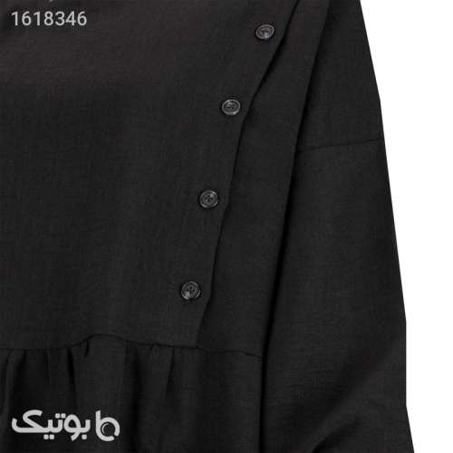 مانتو زنانه السانا مدل رایمن کد 223501 رنگ مشکی مشکی 04 2025