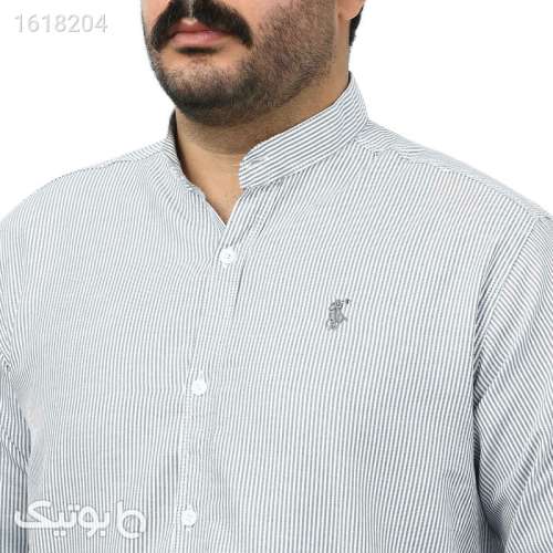پیراهن آستین بلند مردانه مدل راه راه یقه دیپلمات کد ۶۱۰۲۰۶۴ سفید 04 2025