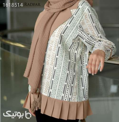 مانتو لینن چاپی کرم 04 2025