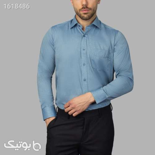 پیراهن مردانه / نخی - کلاسیک آبی 04 2025