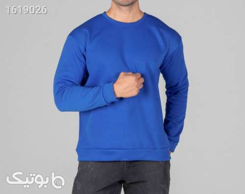 بلوز دورس مردانه یقه گرد ساده آبی 04 2025