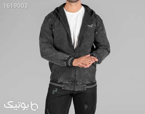 سویشرت کلاه دار جین مشکی 04 2025