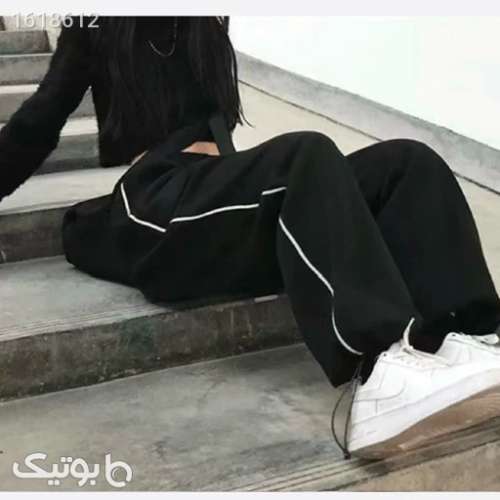 شلوار کتان مشکی جیبدار استایل پینترستی  مشکی 04 2025