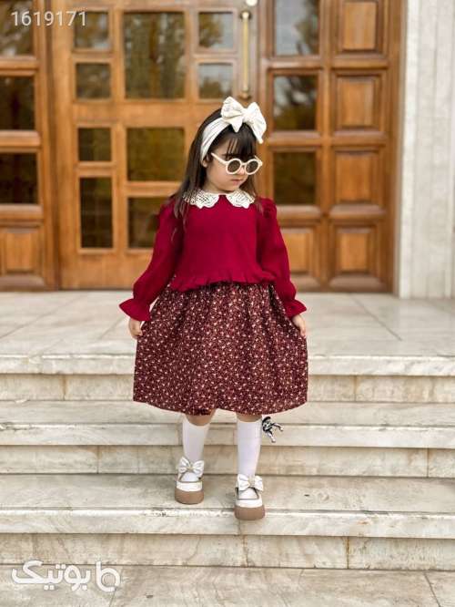 پیراهن یلدایی  قرمز 04 2025