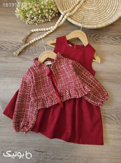 کت سارافون دخترانه  زرشکی 04 2025